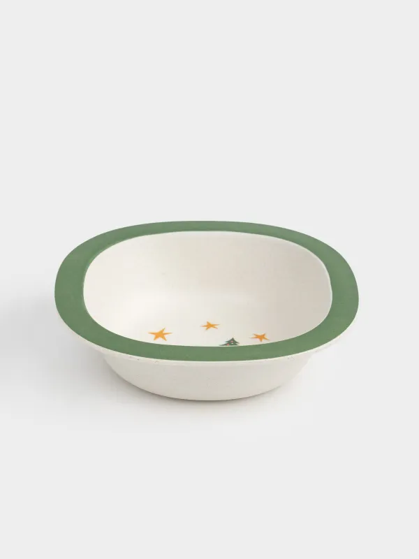 Сорпа тәрелкесі, балаларға арналған, 14х4 см, бамбук, жасыл, Шыршасы бар жылқы, Little horse, image-3