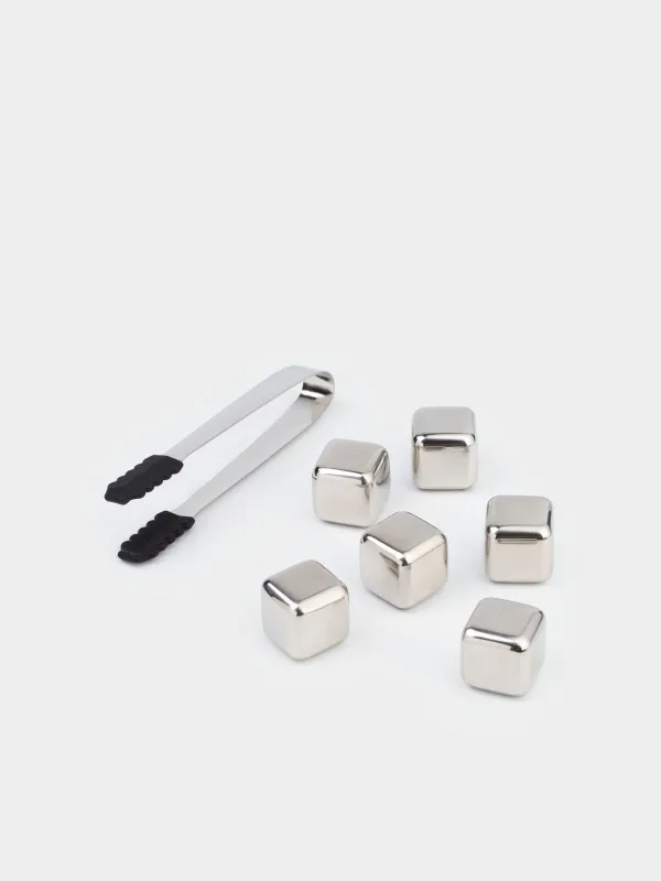 Сусындарды салқындатуға арналған текшелер жиынтығы, 8 зат, қысқыштары бар, болат, BAR, image-1