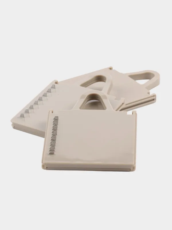 Көкөніс кескіш, 29 см, 3-те 1, пластик/болат, сарғылт-қоңыр / сұр-қоңыр, Soft, image-3