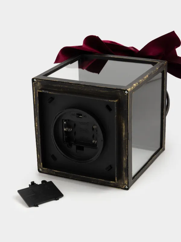 Светильник декоративный, 25 см, пластик, бронзовый, Фонарь со свечами, Bronze style, image-5