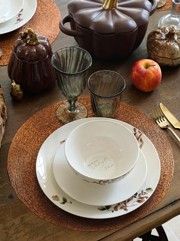 Салат ыдысы, 16х7 см, 700 мл, фарфор N, Күзгі гүлдер, Refined floral, image-6