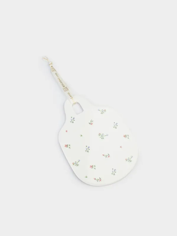 Ыстыққа арналған тұғыр, 15х21 см, керамика/тығын, ақ, Нәзік гүлдер, El floria, image-1