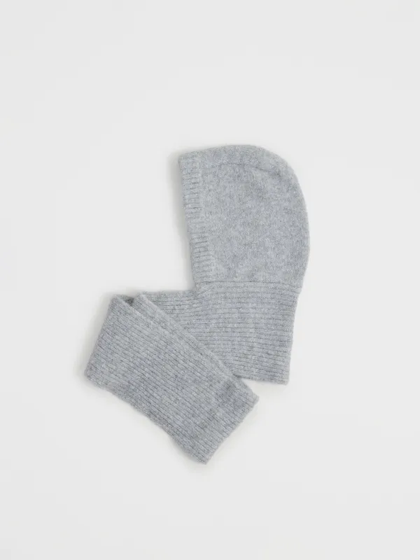 Капор женский, 150x18 см, полиэстер/акрил/шерсть, серый, Knitting