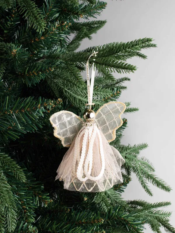 Шырша ойыншығы, 15 см, металл/пластик, шампан, Періште, Angel Statuette, image-3