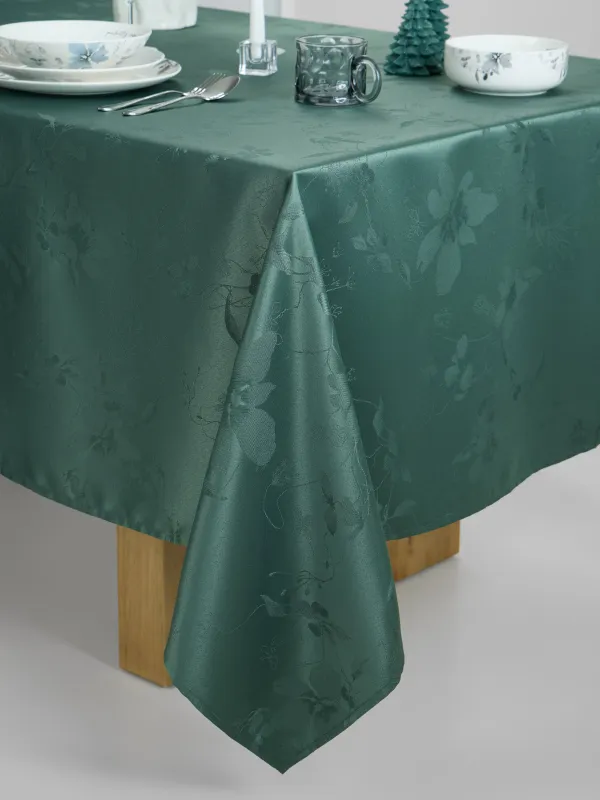 Скатерть, 170х250 см, из жаккарда, Цветы, Flora green, image-5