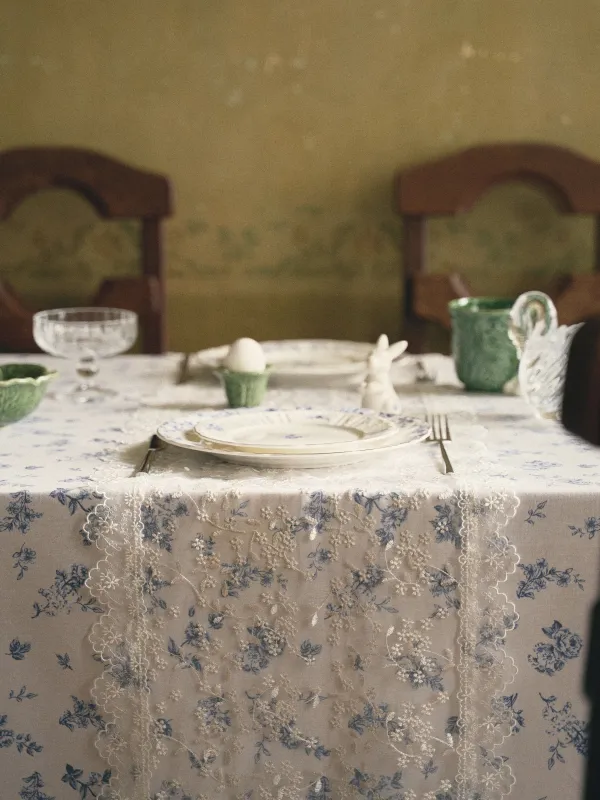 Үстел төсеніші, 40х160 см, шілтерлі, полиэстер, ақ, Шілтерлі гүлдер, Flowers lace, image-10