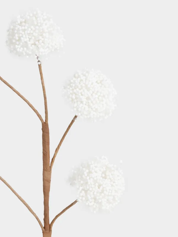 Ветка декоративная, 45 см, Белые бутоны, White Easter decor, image-3