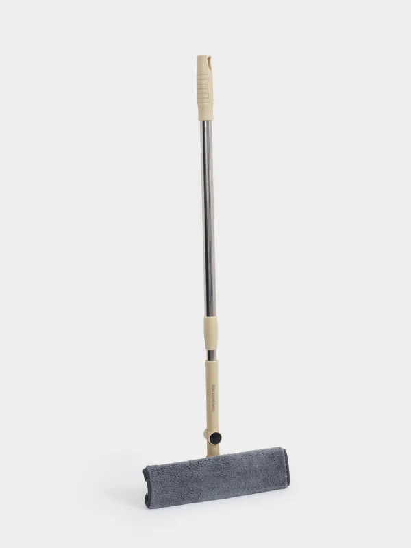 Терезелерді тазалауға арналған сүрткіш, шүберекпен және қырғышпен, сарғылт-қоңыр, Clean, image-2