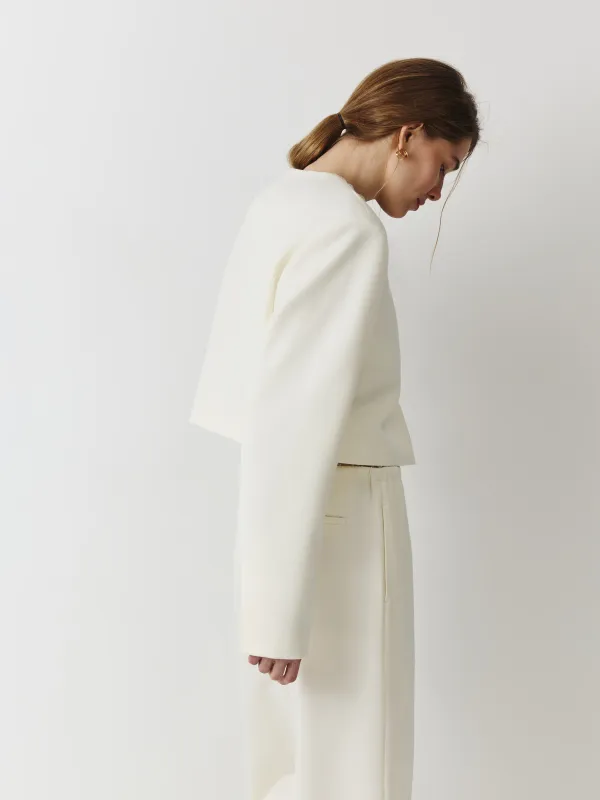 Әйелдер жакеті, өлшемі L, полиэстер/вискоза ОК, сүт түстес, Dominga, image-3