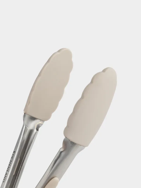 Набор для выпечки, 3 пр, лопатка/щипцы/венчик, силикон/сталь, бежевый, Benefit, image-6