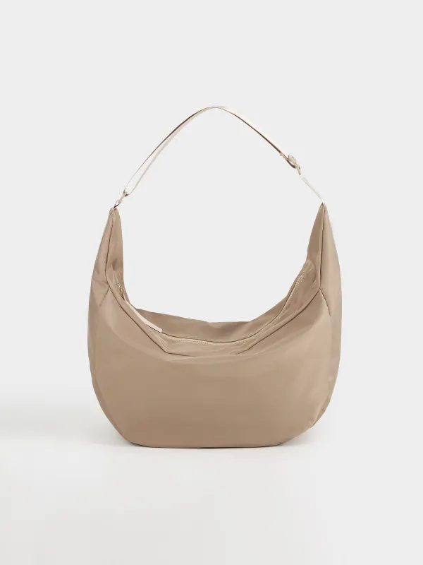 Сөмке, 24х40 см, реттелетін бауы бар, полиэстер, сарғылт-қоңыр, Basic, image-0