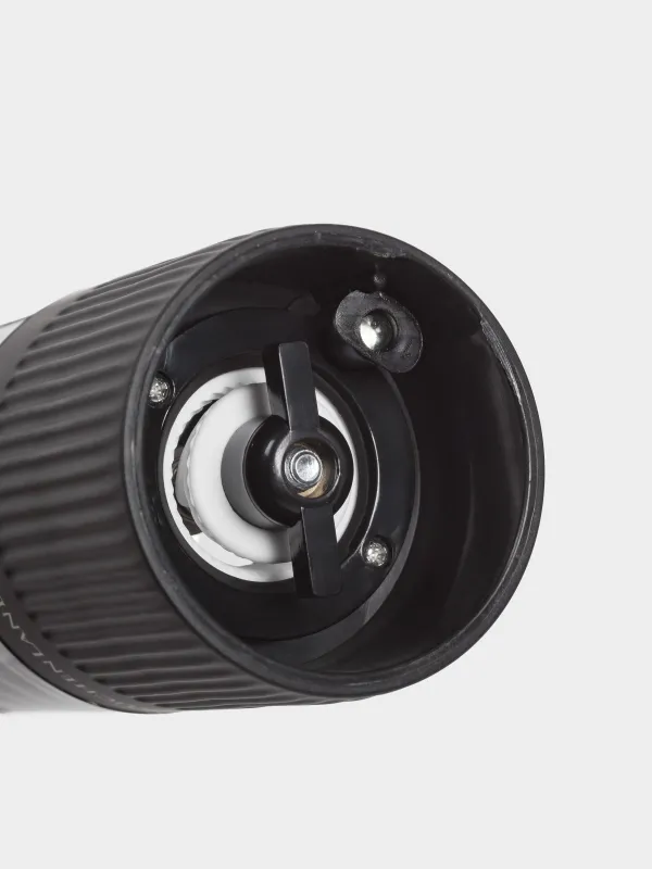 Мельница для специй, 21 см, электрическая, сталь/пластик, LED, черная, Полосы, Mill stripes, image-2