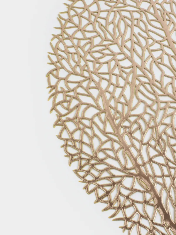 Аспаптарға арналған майлық, 38 см, ПВХ, дөңгелек, алтын, ағаш, Azhur Grid, image-3