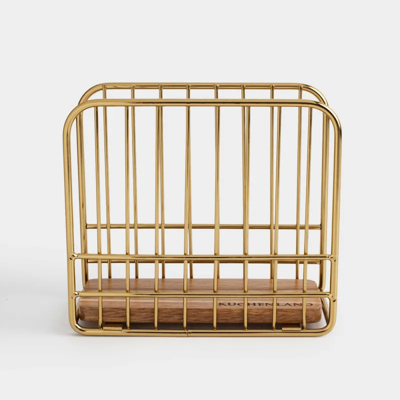 Майлық салғыш, 14 см, металл/ағаш, алтын, Twist gold