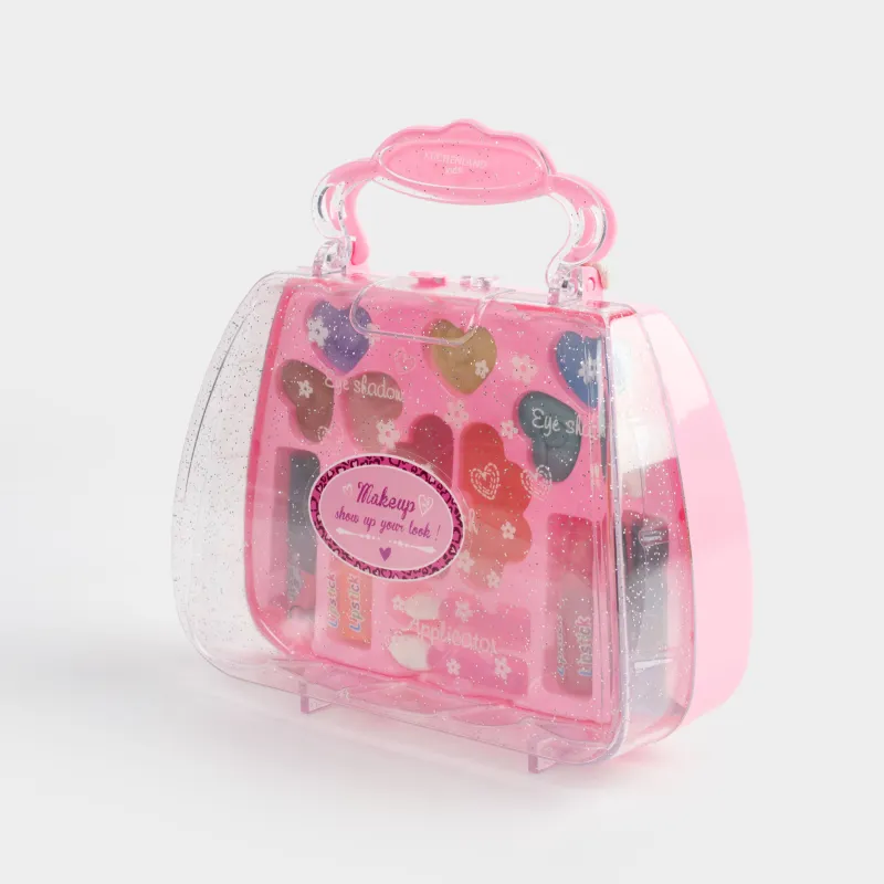 Косметика жиынтығы, балаларға арналған, 15 см, 17 пр, пластик, қызғылт, сандық, Cosmetic kids, image-1