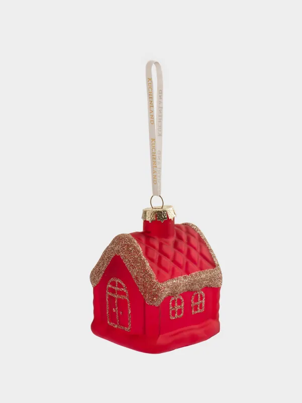 Шырша ойыншығы, 6 см, шыны, жылтырақтары бар, сүт түстес, Үй, Figure christmas, image-3