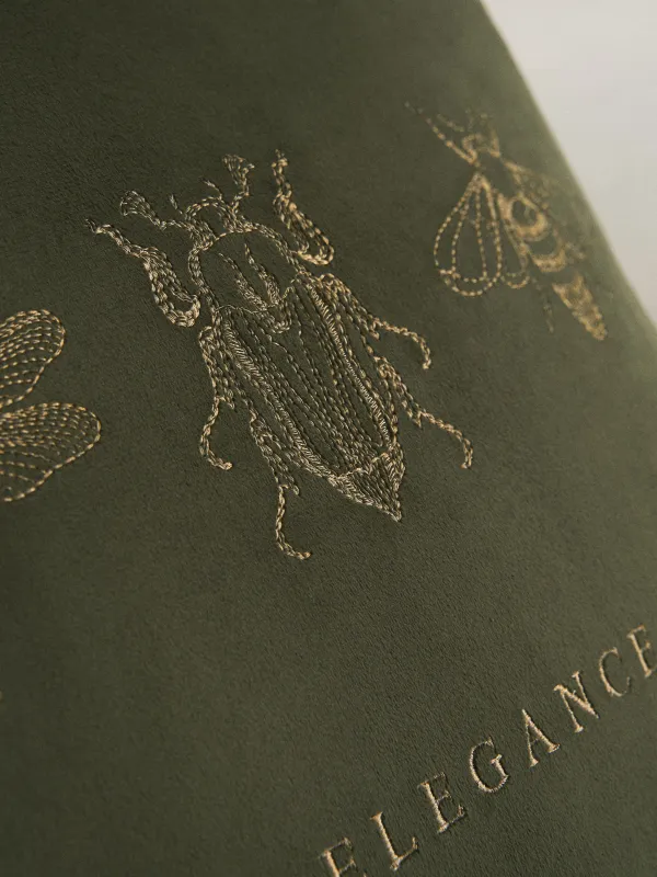 Сәндік жастық, 45х45 см, барқыт, жасыл, Қоңыздар, Bugs, image-4