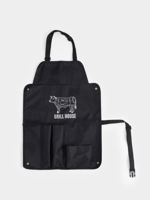 Барбекюге арналған жиынтық, 4 пр, алжапқышта, BBQ, image-10