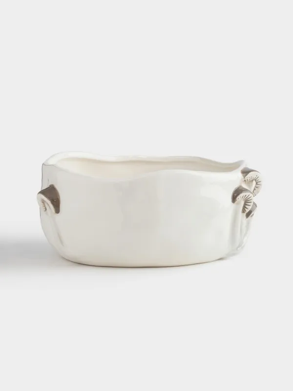 Салат ыдысы, 17х7 см, мл, керамика, сүт түстес, Саңырауқұлақтар, Slight frost, image-0