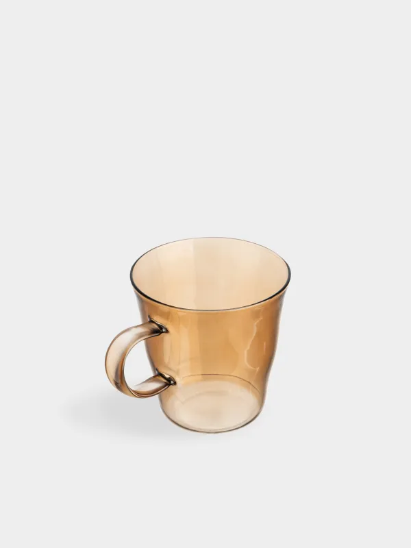 Саптыаяқ, 400 мл, шыны Б, янтарь, Мыжылған әсер, Crumple color, image-2