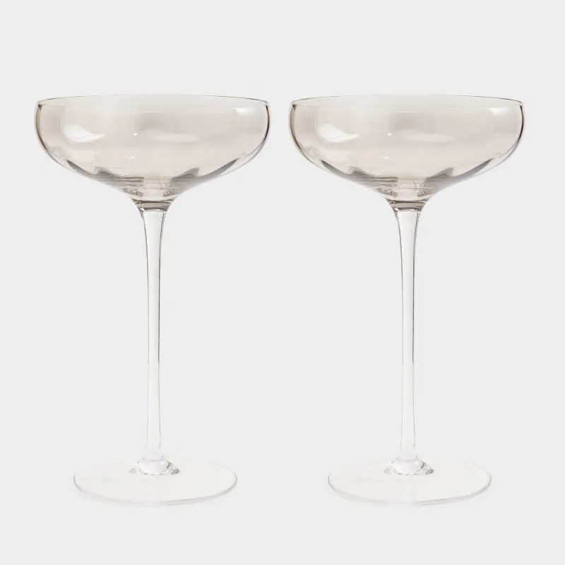 Шампан бокалы, 220 мл, 2 дана, шыны, сұр, Filo R color, image-0