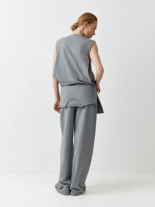 Әйелдер блузасы, өлшемі XS, сәндік жемпірі бар, мақта/спандекс К, сұр, Valerie, image-4