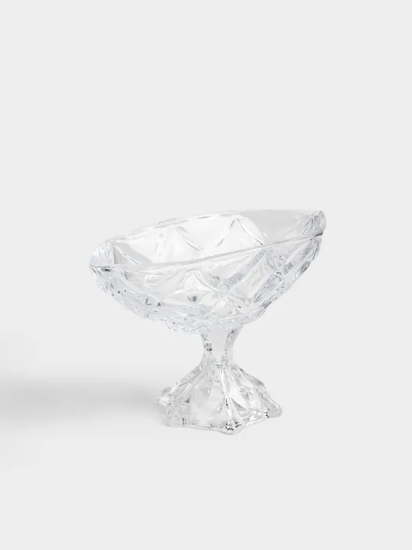 Ваза для фруктов, 35x22 см, на ножке, стекло Р, Rhomb, image-1
