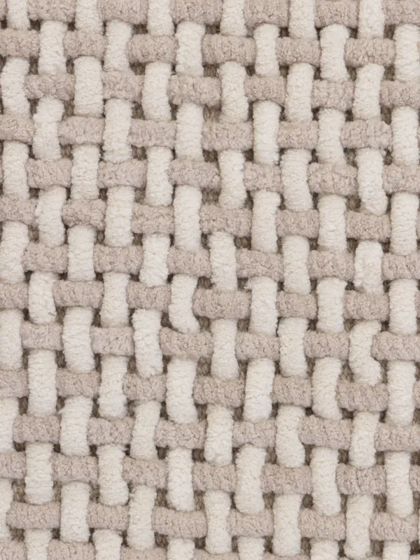 Кілемше, 60х110 см, сырғанауға қарсы, шенил / мақта, бежевый қоңыр, тор, Cosy, image-3