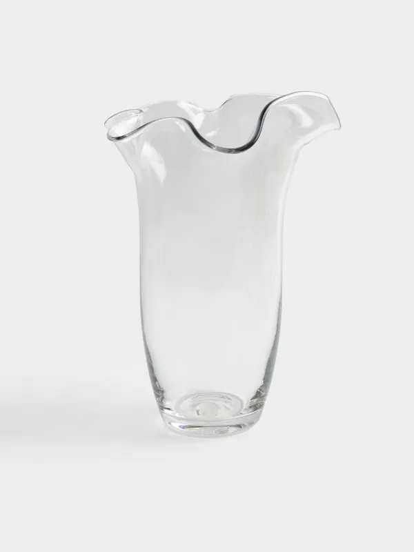 Ваза для цветов, 30 см, стекло, Clear wave, image-0