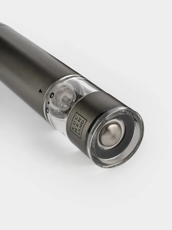 Дәмдеуіш диірмені, 22 см, 2 дана, электр, металл / пластик, LED B, сұр, Piquant, image-4