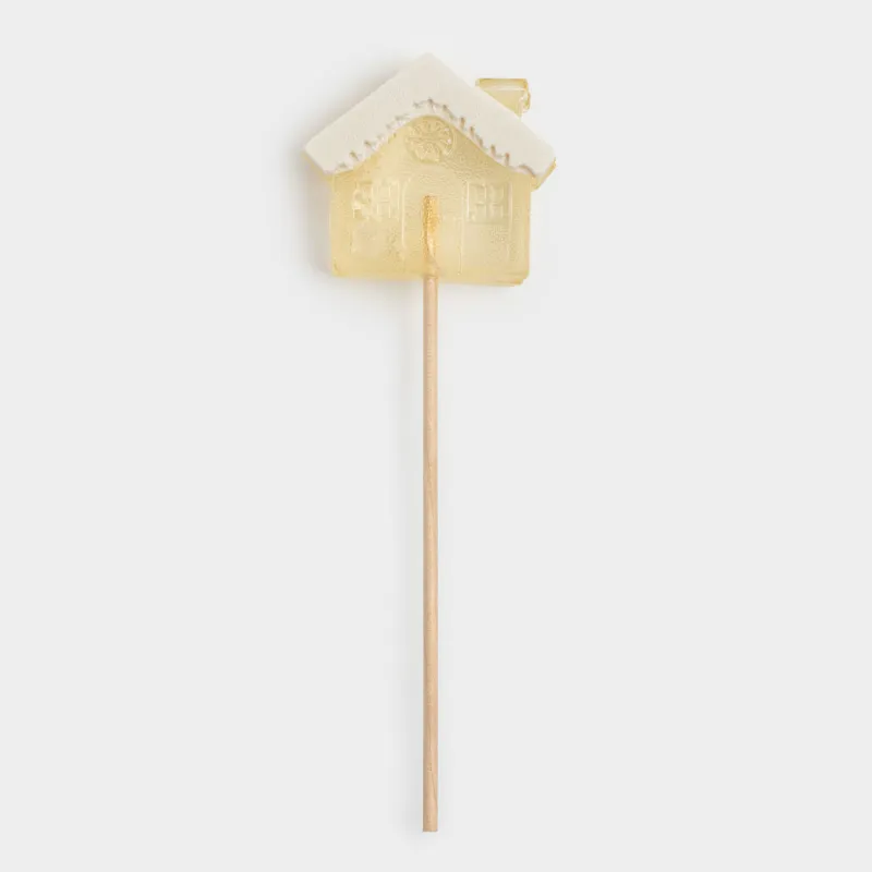 Мұз кәмпит, 40 гр, сылдырмақ, таяқшада, изомальт, ақ, Үйшік, Sweet life