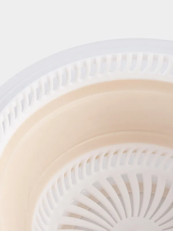 Көкөніске арналған кептіргіш, 30 см, механикалық, жиналмалы, пластик/резеңке, сұр-сарғылт қоңыр, Foldaway, image-6