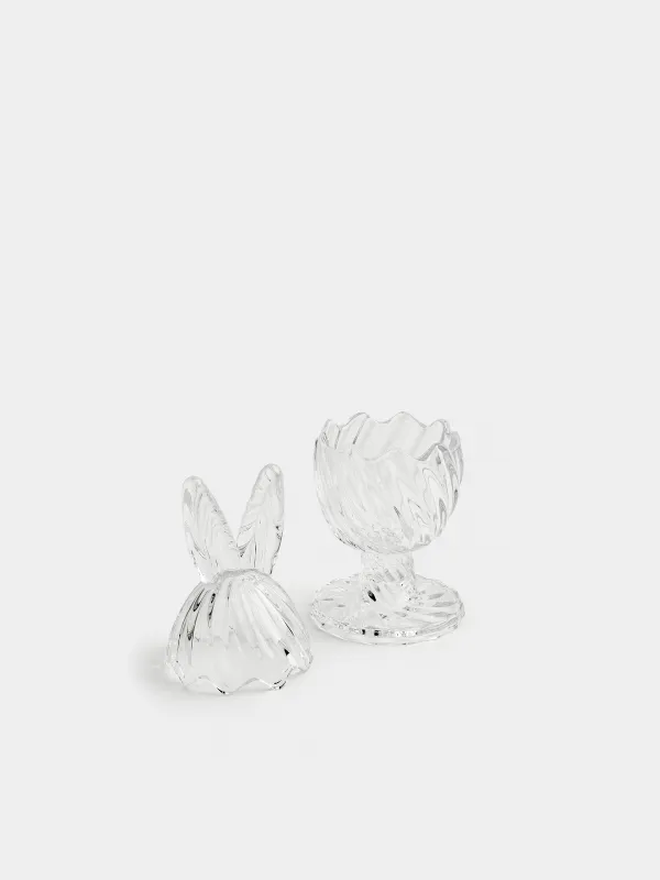 Кәмпит ыдысы, 8х22 см, 170 мл, аяқты, қақпағы бар, шыны Р, Қоянның құлағы, Camellia, image-5