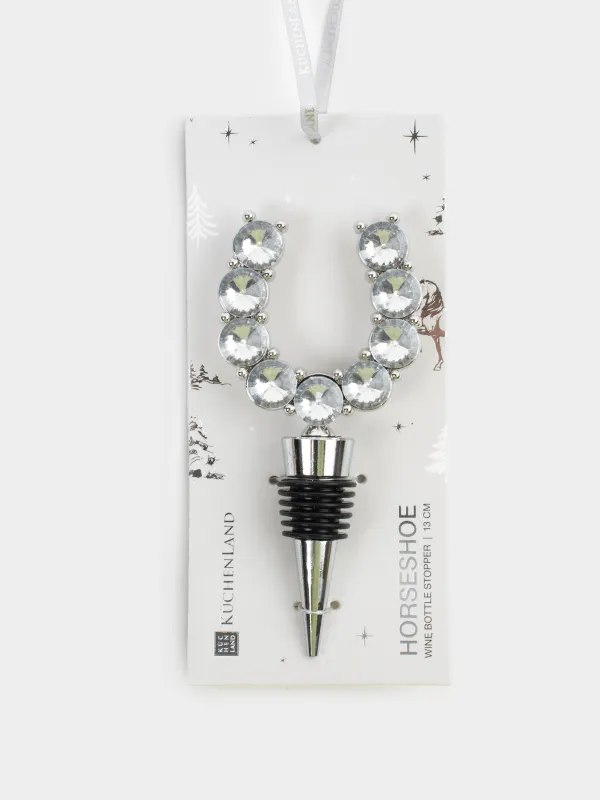 Шарап бөтелкесінің тығыны, 12 см, металл, қара, Таға, Horseshoe, image-5