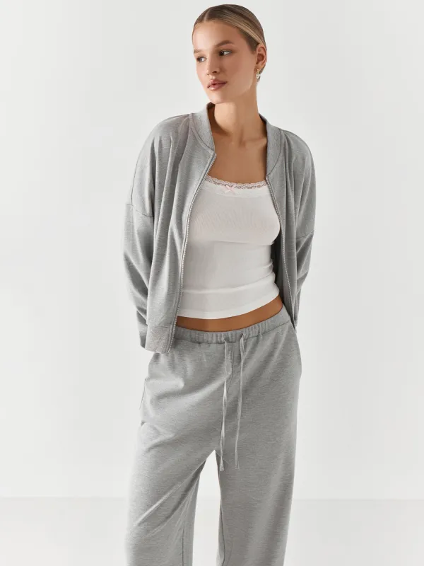 Брюки женские, хлопок, серые, Henrietta, image-1