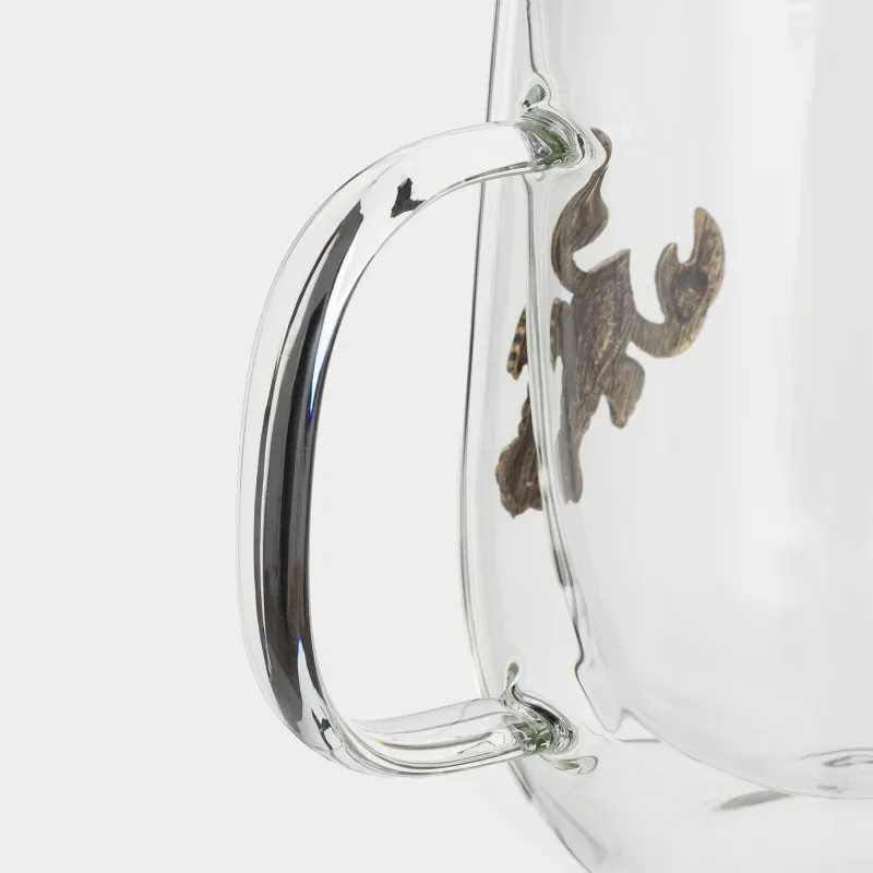 Саптыаяқ, 350 мл, металлдан жасалған шыны, алтын, Шаян, Air zodiac, image-2