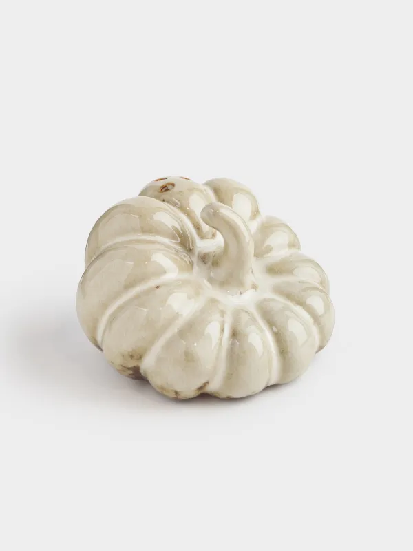 Емкость для соли или перца, 7 см, фарфор P, молочно-коричневая, Тыква, Slight frost, image-2