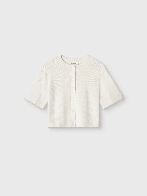 Әйелдер кардиганы, өлшемі L, қысқа жеңді, мақта К, сүт түстес, Amapola, image-4