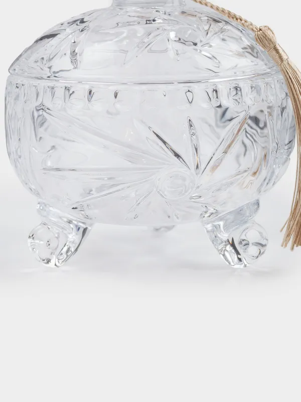 Конфетница, 15х11 см, 290 мл, с крышкой, с кисточкой, стекло Р, Rabat, image-2