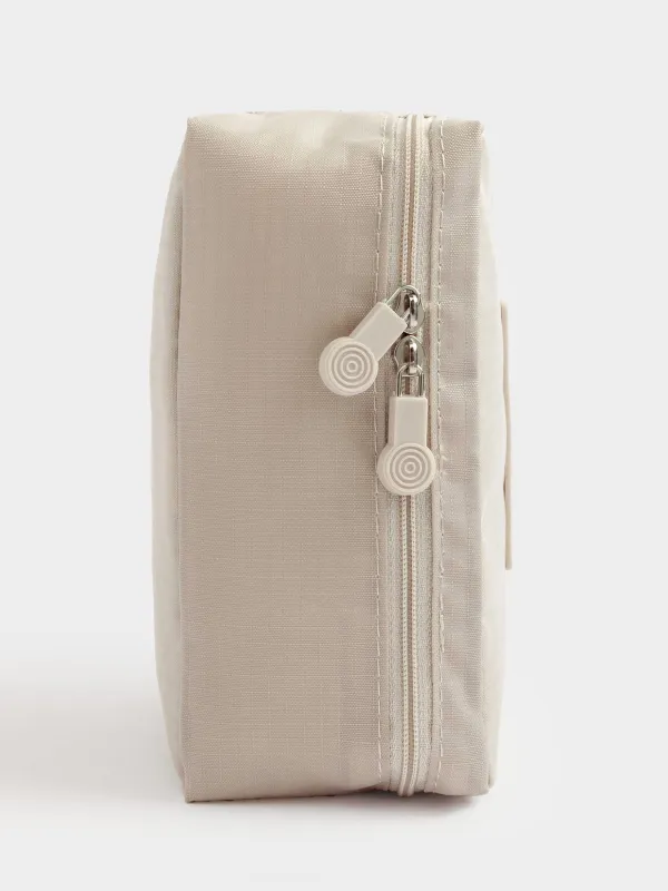 Косметичка дорожная, 21х16 см, полиэстер, бежевая, Easy Travel, image-4