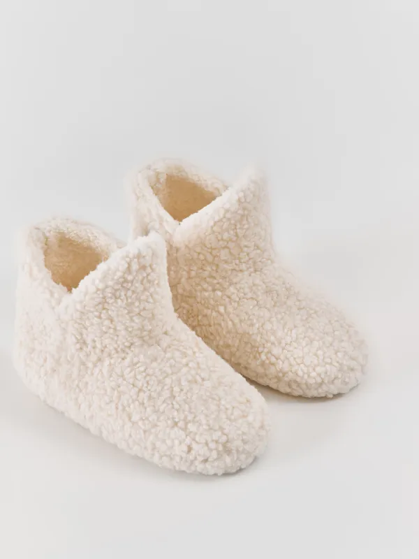 Әйелдер тәпішкелері, үйге арналған, өлшемі 36-37, ұзын, шерпа, сүт түстес, Cozy winter, image-3