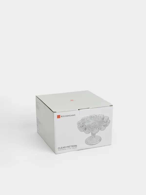 Пасха ыдысы, 22х14 см, аяқты, 10 бөлім, шыны Р, Гүл, Clear pattern, image-4