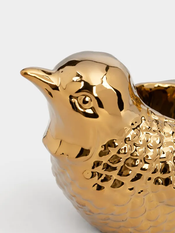 Тіс шұқығыштарға арналған тұғыр, 9 см, фарфор P, алтын түстес, Құс, Birds, image-3