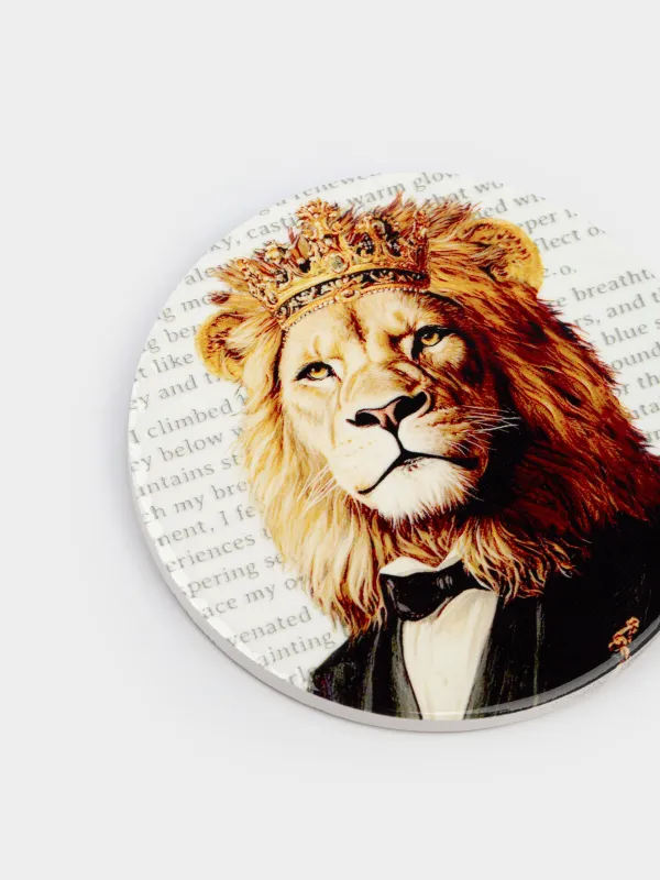 Подставка под кружку, Лев в костюме, Brutal style, image-2