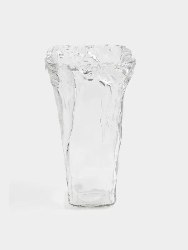 Ваза для цветов, 30 см, стекло, Frozen surge, image-0