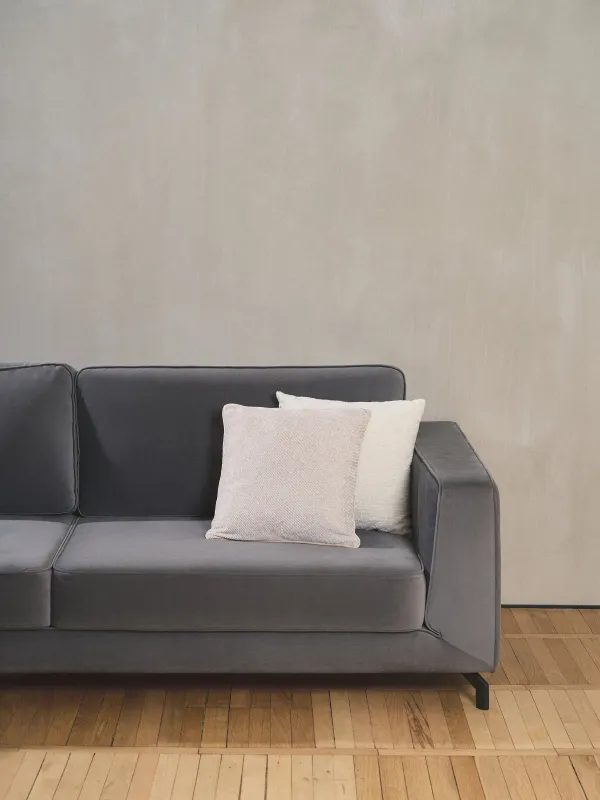 Сәндік жастық, 45х45 см, жаккард/барқыт, ақ-сұр, Aspect, image-7