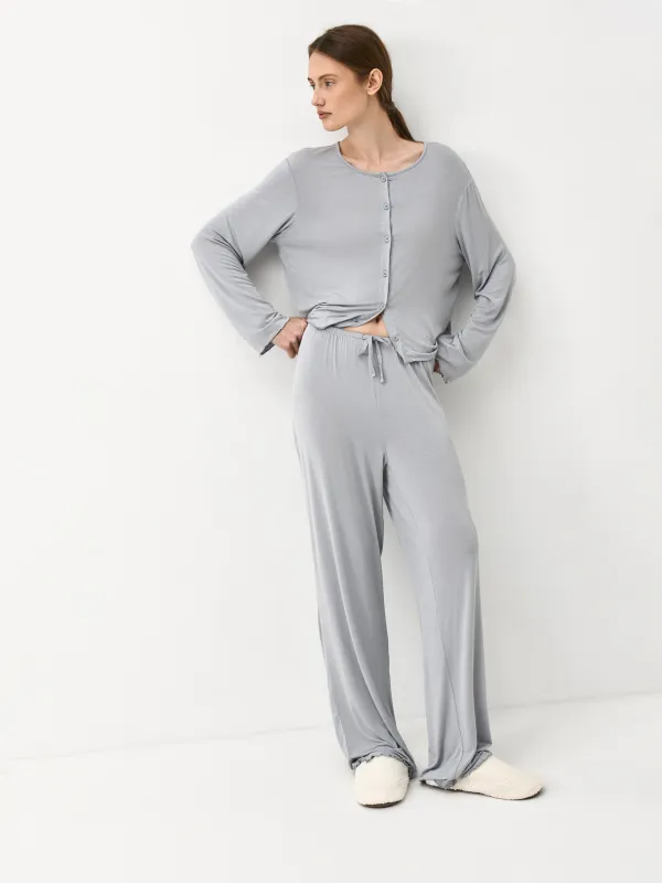 Әйелдер шалбары, үйге арналған, өлшемі L, вискоза/эластан, сұр және көк, Meryl, image-5