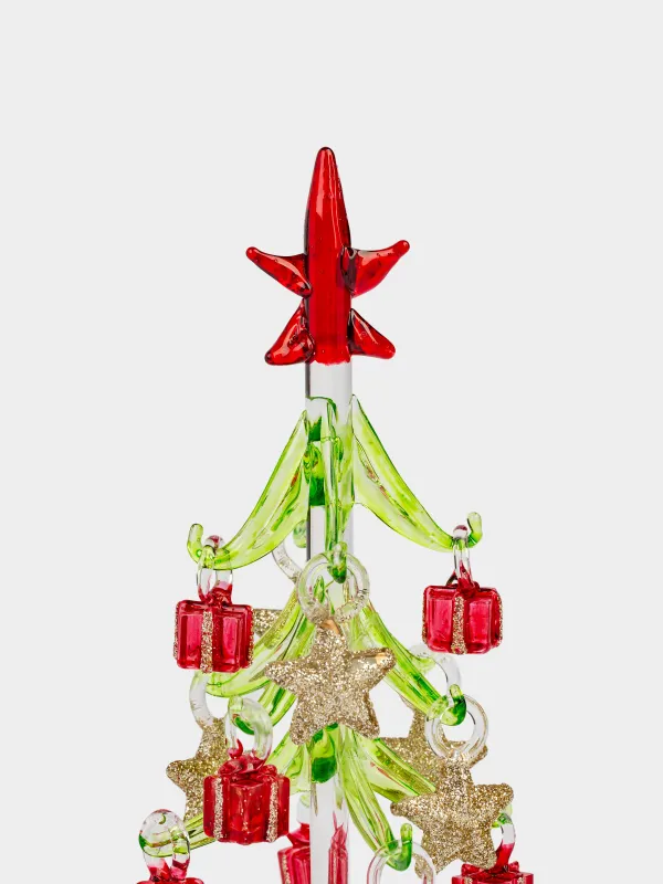 Мүсінше, 20 см, салпыншақтары бар, шыны, Ойыншықтары бар шырша, Christmas vitreous, image-2