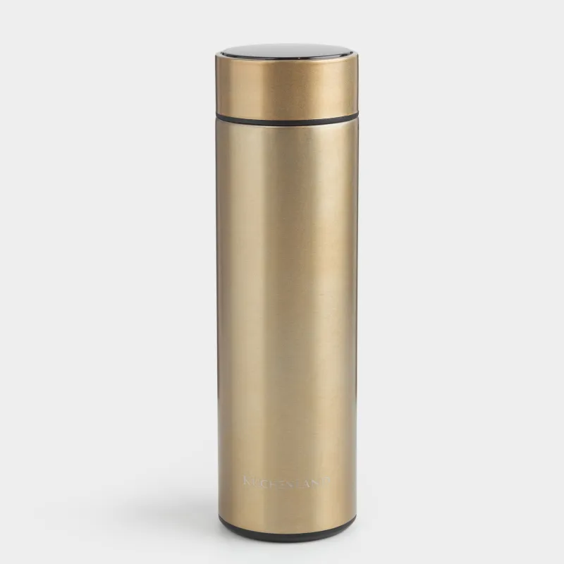 Термос, 500 мл, с термометром, сталь/пластик, золотистый, Celsius