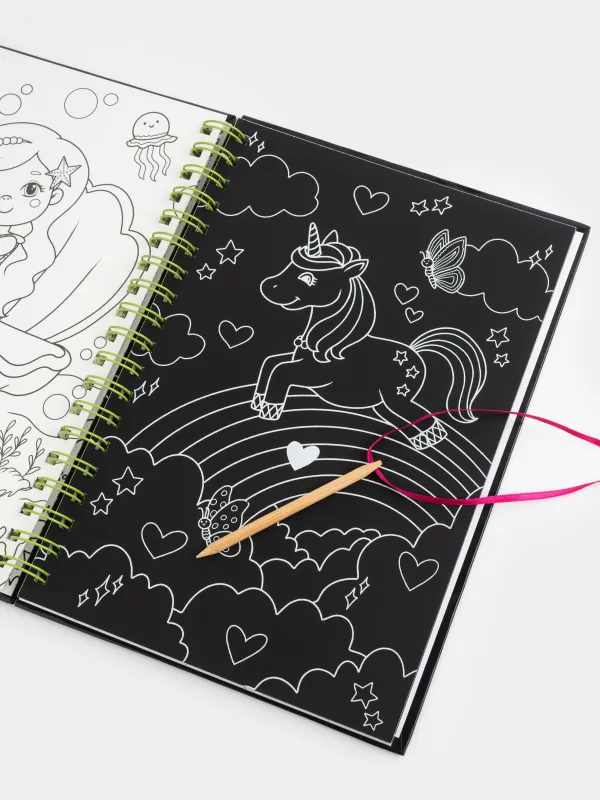 Альбом для раскрашивания, 19х26 см, 24 листа, на кольцах, с карандашом, Единорог, Unicorn, image-4